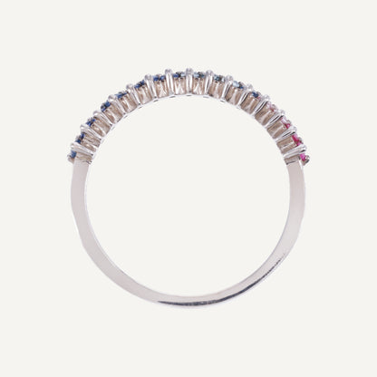 ANILLO ZAFIRO RAINBOW ORO 18K
