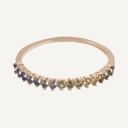 ANILLO ZAFIRO RAINBOW ORO 18K