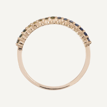 ANILLO ZAFIRO RAINBOW ORO 18K