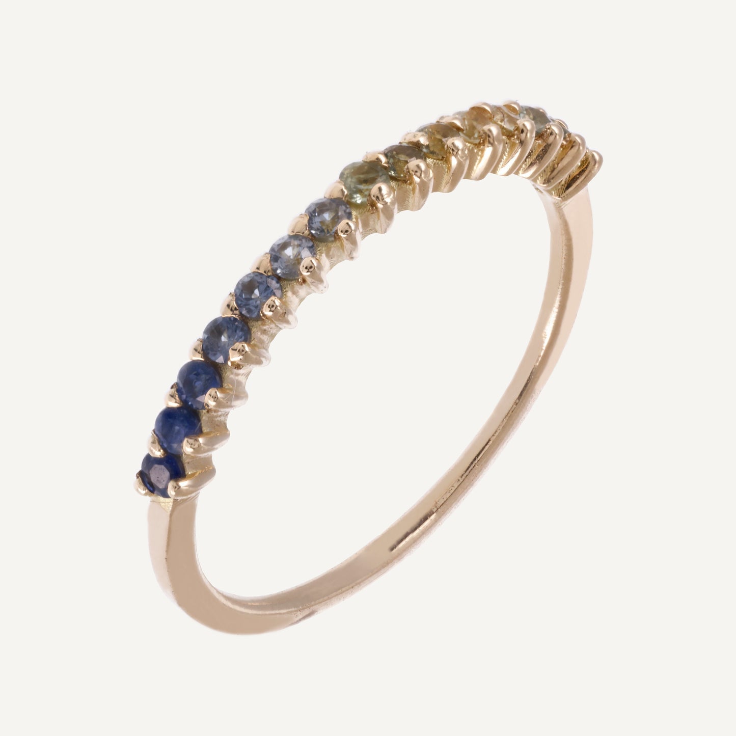 ANILLO ZAFIRO RAINBOW ORO 18K