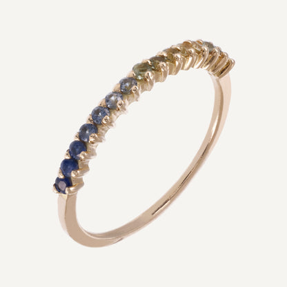 ANILLO ZAFIRO RAINBOW ORO 18K