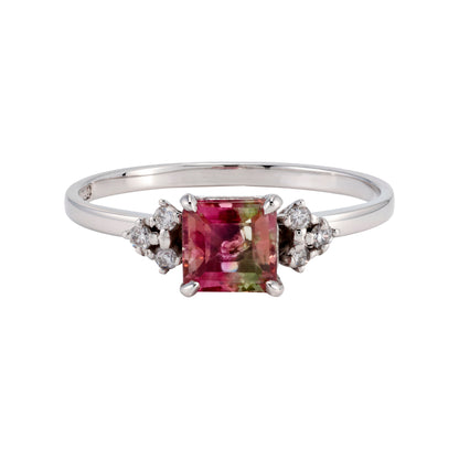 ANILLO TURMALINA Y DIAMANTES