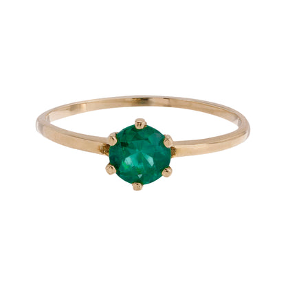 ANILLO ESMERALDA SOLITARIO 6 UÑAS