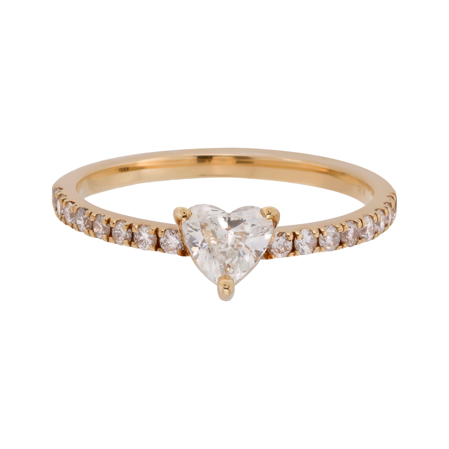ANILLO CORAZON Y DIAMANTES