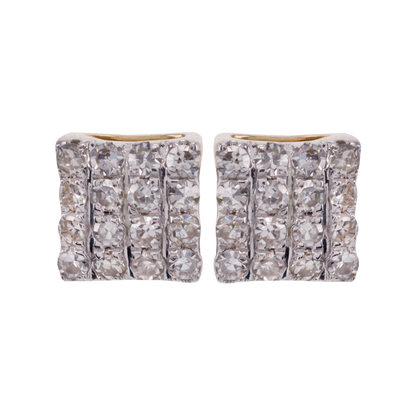 CUADRADOS DIAMANTES BEBE ORO 18K