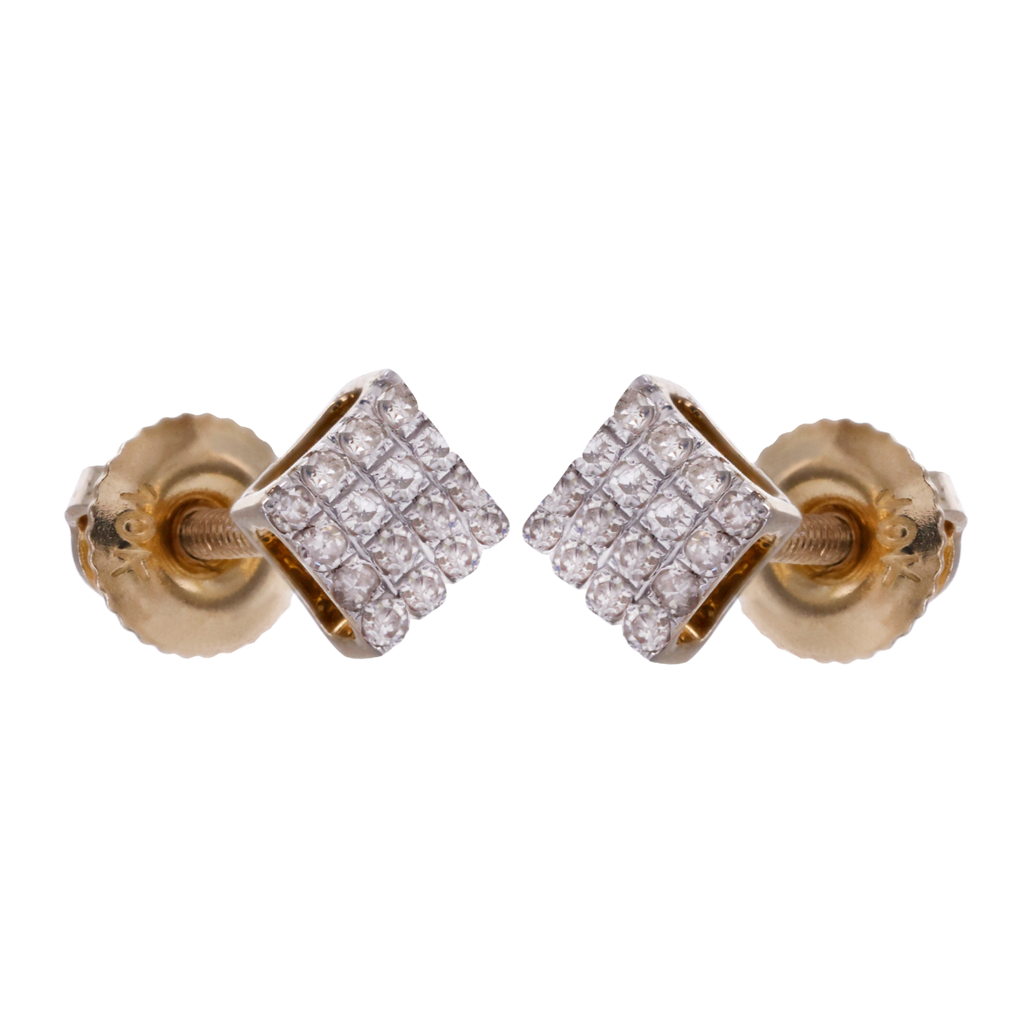 CUADRADOS DIAMANTES BEBE ORO 18K