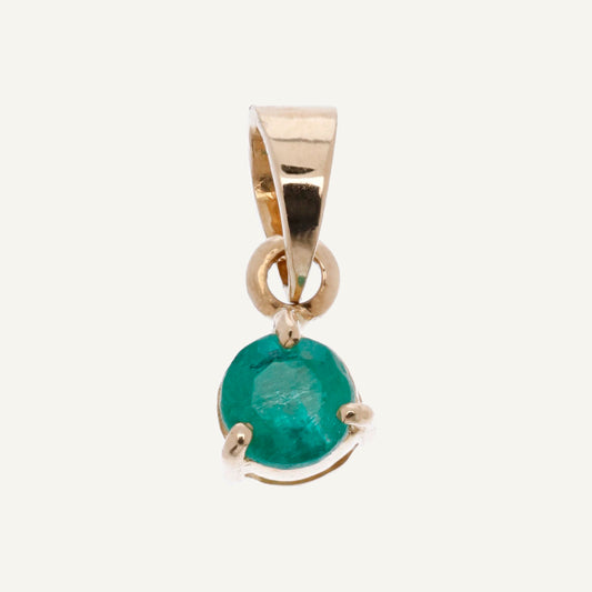 DIJE ESMERALDA ORO 18K