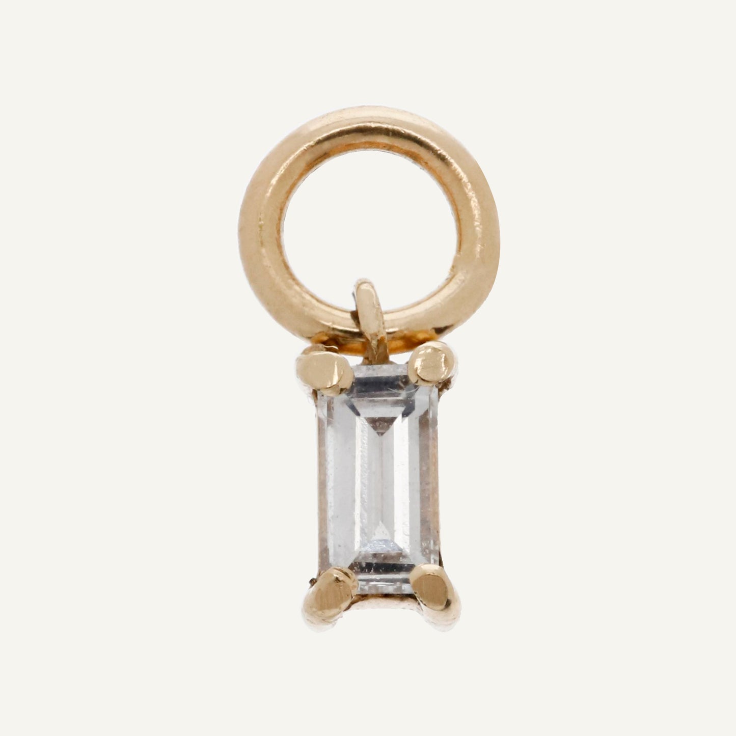 CHARM DIAMANTE BAGUETTE ORO 18K