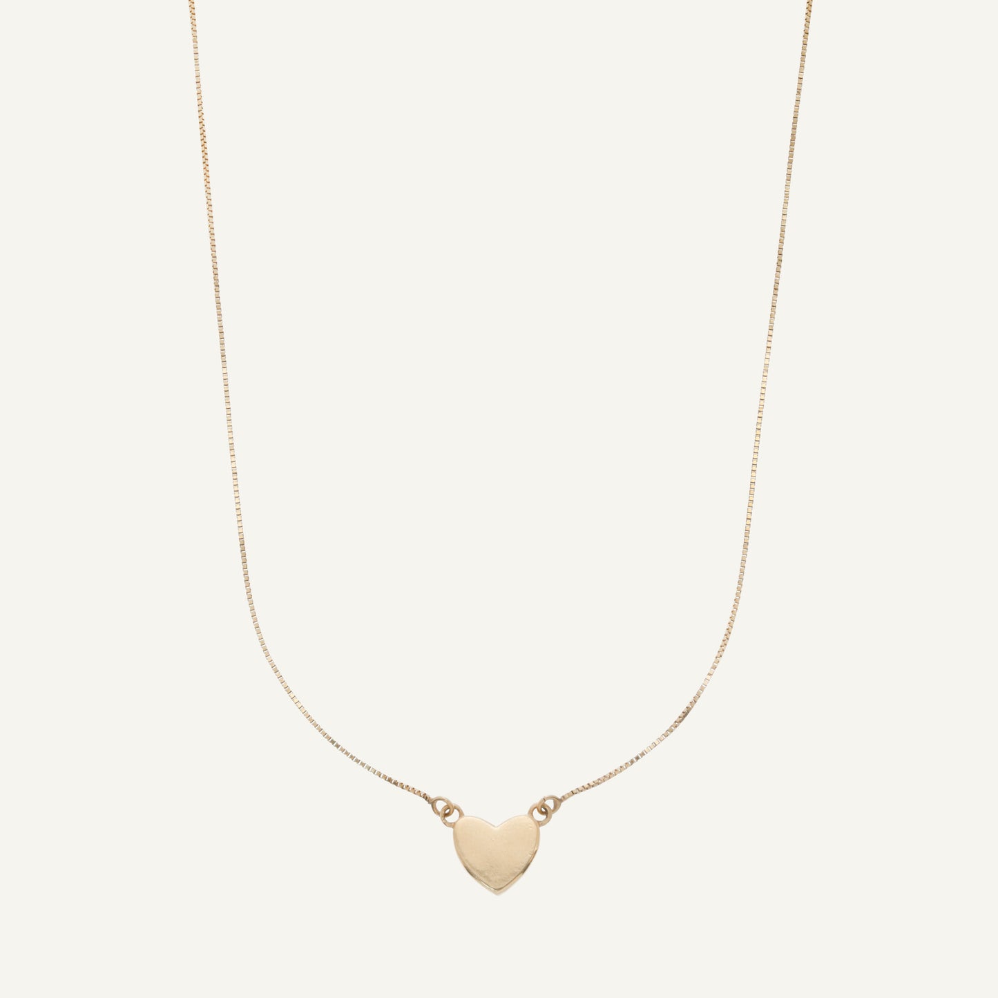 CADENA CORAZÓN PLANO ORO 18K