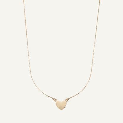 CADENA CORAZÓN PLANO ORO 18K