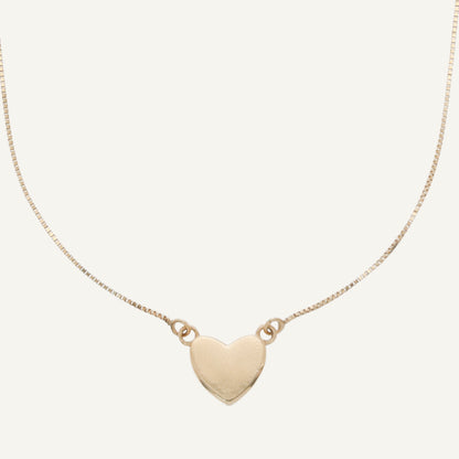 CADENA CORAZÓN PLANO ORO 18K