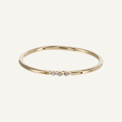 ANILLO 3 CHISPAS DIAMANTE ORO 18K