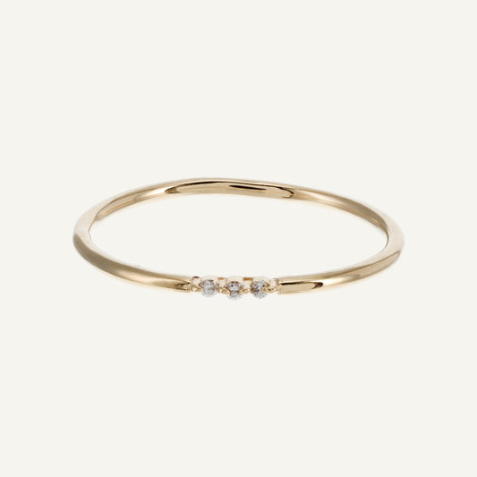 ANILLO 3 CHISPAS DIAMANTE ORO 18K