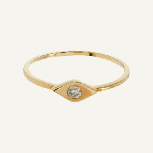 ANILLO OJO DIAMANTE ORO 18K