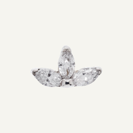 ARETE FLOR DE LOTO ORO 18K
