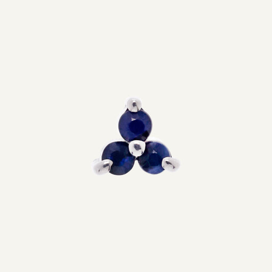ARETE TRÉBOL ZAFIRO ORO 18K