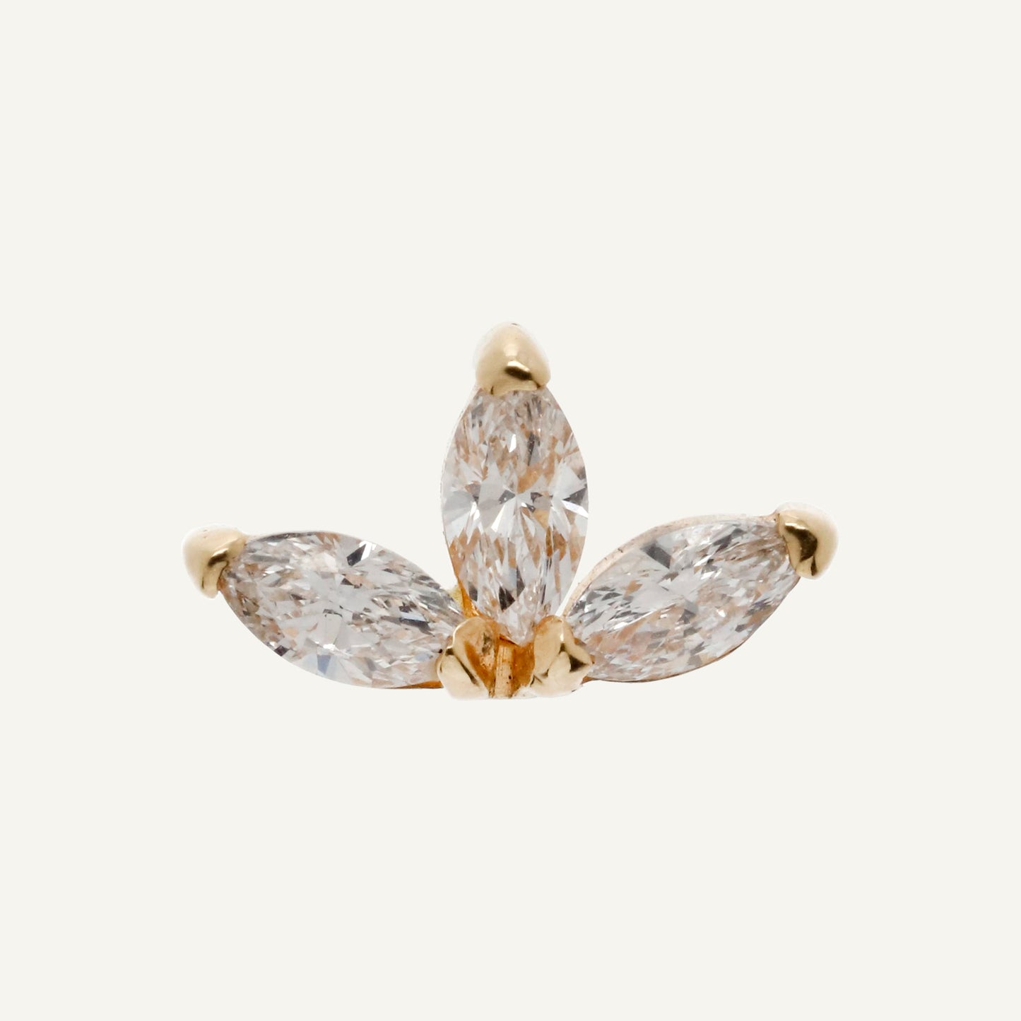 ARETE FLOR DE LOTO ORO 18K