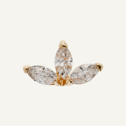 ARETE FLOR DE LOTO ORO 18K