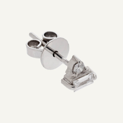 ARETE DIAMANTE BAGUETTE Y REDONDO ORO 18K